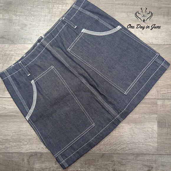 L.C. King Denim Mini Skirt Size 32 (14) - Picture 1 of 5